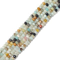 BEADIA Natural Amazonite Beads 4x2mm 120pcs Faceted Rondelle Loose Semi Gemstone Beads for Jewelry Making Design - color: Amazonite