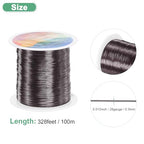 M METERXITY 0.3mm Jewelry Wire, 28 Gauge 328FT Craft Wire Copper Beading Wire for Jewelry Making/Planting/Weaving/DIY Crafting, Soft Metal Wires [100M, Metallic Black] - color: Metallic Black, size: 0.3mm 28 Gauge