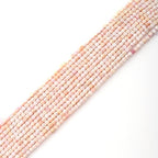 Faceted Natural Pink Shell 2-3mm Cube Square Loose Beads Gemstone Small Loose Beads Healing Crystal Energy Stone for DIY Jewelry Making 15" - color: Pink shell
