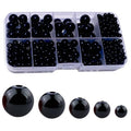 Black Round Crystal Glass Beads for Jewelry Making (4/6/8/10/12mm), Smooth Round Natural Gemstone Glass Spacer Loose Beads for Crafts Bracelets Necklaces Charms - color: Round Smooth Glass Beads: Black