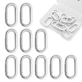 10pcs 925 Silver Plated Oval Clasps,Jewelry Clasps,Gold Paper Clip Clasps,DIY Bracelets Necklaces Jewelry Making and Repairing (925 Silver-14mm) - color: 925 Silver-14mm