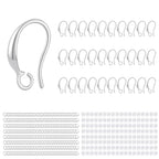 Silver Earring Hooks, 230PCS Hypoallergenic Earring Findings for Jewelry Making Fish Hooks for DIY Bulk Pack - color: Silver-Simple Earring Hooks