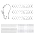 Silver Earring Hooks, 230PCS Hypoallergenic Earring Findings for Jewelry Making Fish Hooks for DIY Bulk Pack - color: Silver-Simple Earring Hooks