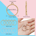 80pcs Open Bezels for Resin,Hollow Frame Pendants Open Back Frame Pendant Round Open Back Bezel Resin Casting Frame Pendant for Pressed Flower, Earrings, Bracelet, DIY Crafts(K Gold,White K) - color: K Gold,White K;Round
