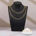 YOUBEIYEE 5 Meters Gold Plated Oval Jewelry Making Chains Roll Stainless Steel Chain Bulk for Women Necklace DIY - color: Ellipse Gold