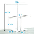 lengnoyp Premium Jewelry Stand , Solid Clear 2-Tier Acrylic Jewelry Organizer Stand & Bracelet holder Stand for Necklace Display, Ring & Watch Display - size: 2-tier