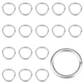 PH PandaHall 925 Sterling Silver Open Jump Rings, 20pcs O Ring Connector Metal O Rings Jewelry Findings for Earring Bracelet Necklace Keychain DIY Craft Jewelry Making, 19 Gauge (OD 8mm, ID 6mm)
