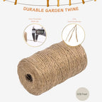 Garden Twine 2mm, 328 Feet Natural Jute Twine for Garden, Crafts, Gifts Wrapping, Packing and Home Decor