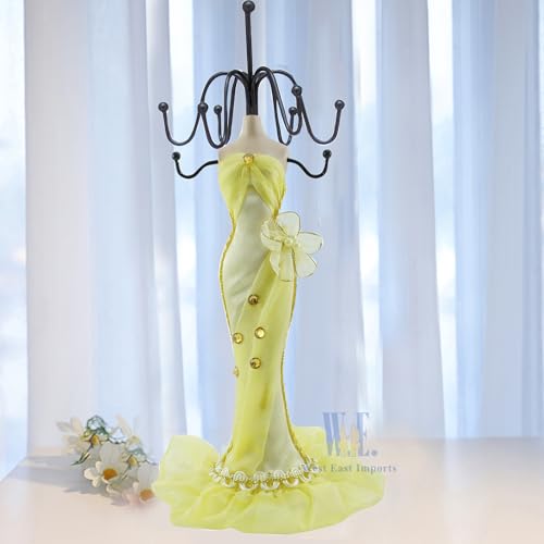 2 PCS Set Jewlery Display Shoe Ring Holder - Mannequin Necklace Display Bracelet Orgaziner (Yell) - color: Yell