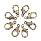 HDSupplies 50 Pieces - Lobster Clasps - Antique Bronze - 21x12mm w/ 2mm Hole - color: Antique Bronze, size: 21x12mm