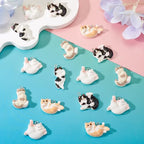 Beadthoven 20Pcs Resin Cat Charms Flatback Cute Animal Pendants Mixed Kitty Resin Pendants Kawaii Dangle Charms with Loop for Jewelry Making Keychain Earrings Necklace DIY Crafts - color: Kitten - Mixed