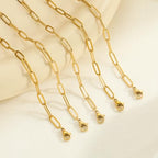Swyabi 20 PCS Gold Plated Necklace Bracelet Chains Bulk Stainless Steel Paperclip Chain with Extender for Jewelry Making - color: 4x12mm Gold