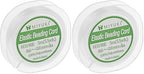 Miyuki Elastic Beading Cord – Clear, 0.8 mm Diameter, 5 Meter Spool, Premium Stretch String for Jewelry Making and Beadwork (Pack of 2) - size: 0.8 mm - 5 Meter (Pack of 2)