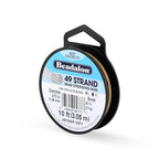 Beadalon 49 Strand Stainless Steel Bead Stringing Wire, .015 in / 0.38 mm, Gold Plated, 10 ft / 3.1 m - color: Gold Plated, style: .015 in / 0.38 mm, 10 ft / 3.1 m