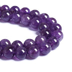 10MM 38PCS Natural Stone Purple Amethyst Crystal AAA Grade Quartz Beads for Jewelry Making DIY Bracelet - color: Amethyst, size: 10mm