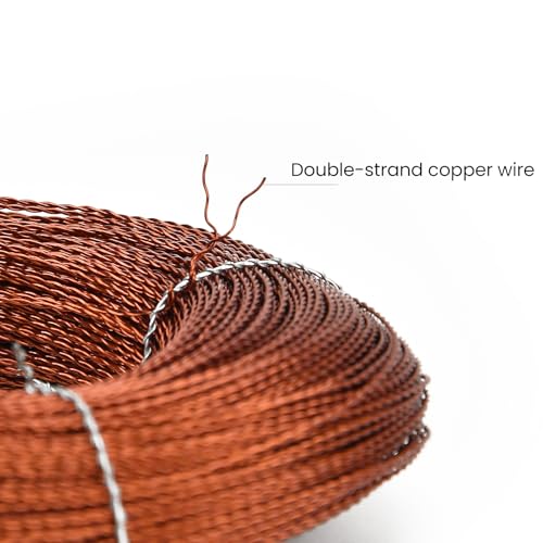22 Gauge / 0.6mm Copper Wire 328Ft / 100M, Double Stranded Enameled Wire for Jewelry Making Bracelet Beading Craft, Lead Seals