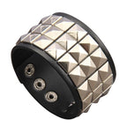 GelConnie Leather Cuff Bracelet Punk Braided Bracelets Rock Leather Wristbands Faux Mens Leather Bracelet Gothic Viking Bangle Adjustable Wrap Bracelet for Women,Men - color: Cuff Leather Bracelet