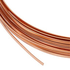 BENECREAT 19.7FT 26 Gauge Flat Copper Wire, 1.5mm Wide Flat Craft Wire Tarnish Resistant Jewelry Wire for DIY Jewelry Craft Making - size: 1.5mm
