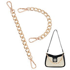 PH PandaHall Purse Extender, 2 Pack 7.8 Inch Golden Aluminum Bag Flat Chain Strap with Alloy Swivel Clasps Handbag Chain Straps Metal Bag Strap Replacement Purse Clutches Handles - color: Golden, size: 7.8 Inch