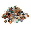 40 Pcs Healing Loose Beads Hexagon Shape Faceted Natural Necklace Stone Pendants Crystal Charms for Jewelry Making DIY Craft - color: hexagon