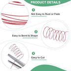 M METERXITY 0.3mm Jewelry Wire, 28 Gauge 328FT Craft Wire Copper Beading Wire for Jewelry Making/Planting/Weaving/DIY Crafting, Soft Metal Wires [100M, Red] - color: Red, size: 0.3mm 28 Gauge
