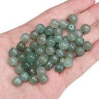 BEADIA Natural Green Aventurine Jade Flat Cut Round Drum Stone 8mmx7mm Loose Semi Gemstone Beads for Jewelry Making 38cm - color: Green Aventurine