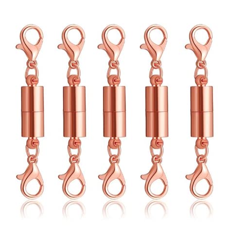 10 Pack Rose Gold Magnetic Lobster Clasp Jewelry Necklace Bracelet