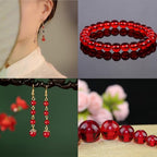 Gocelyn 476PCS Round Crystal Glass Beads for Jewelry Making(Red), Glass Spacer Loose Beads for Crafts Bracelets Necklaces Charms Pendants Friendship 4/6/8/10/12mm - color: Round Glass Beads: Red