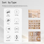 3 Layer Jewelry Box Organizer with Drawers, Lockable PU Leather Jewelry Storage Case for Mothrer's Day gifts Necklace Earring Ring Bracelet Watch, White - color: White