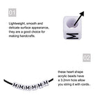 FASHEWELRY 300Pcs Cube White Acrylic Letter Beads 6x6mm Letter M Alphabet Beads for DIY Bracelet Necklace Jewelry Making - color: Letter M, size: 6x6x6mm