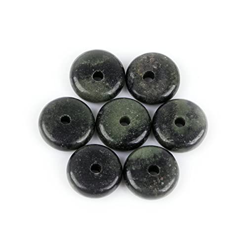 JOE FOREMAN 2x6mm Natural Green Canada Jadeite Jade Semi-Gemstone Heishi Disc Rondelle Spacer Beads for Jewelry Making Full 15" Strand Energy Stone Healing Power - color: Green Canada Jadeite Jade