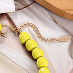 Bocar Necklace for Women, Multi Layer Statement Necklace, Long Chain Chunky Bib Seed Beads Necklace, Necklace Earring Set for Women Gift (NK-10693) - color: Yellow