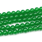MJDCB Natural Green Jade Round Loose Beads for Jewelry Making DIY Bracelet Necklace (10mm) - color: Green Jade, size: 10mm