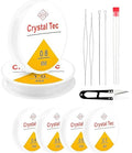 6 Rolls Elastic Bracelet String Cord, 0.4mm, 0.5mm, 0.6mm, 0.7mm, 0.8mm, 1mm Crystal Clear Stretchy Elastic Bead String for Bracelets, Jewelry Making and Clay Pony Seed Stone Beads Beading