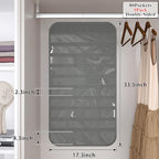 1 Pack Hanging Jewelry Organizer 80-Pocket Dual-sided Jewelry Storage for Earring Necklace Bracelet Ring Travel Holder, Gray - color: Gray