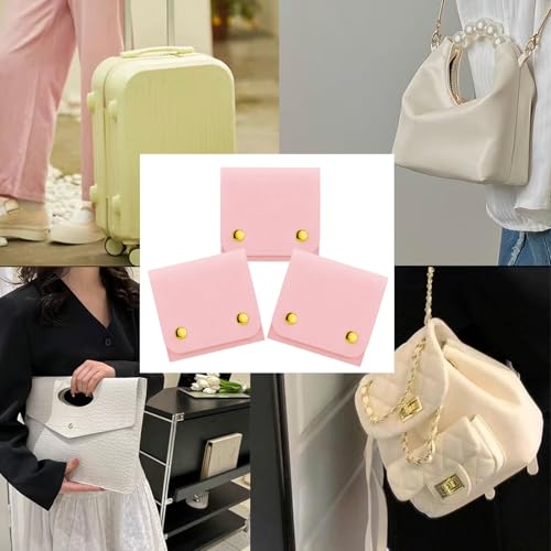 3pcs Small Jewelry Bags Butto Pouches Organizer Cases Gift Bags for Jewelry, 3"x3", (pink) - color: pink 1