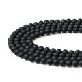 Natural Matte Black Obsidian Beads 100Pcs 8mm Crystal Beads Loose DIY Round Stone Bead for Bracelet Necklace Earrings Making - color: C-Matte Black Obsidian, size: 100pcs