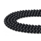 Natural Matte Black Obsidian Beads 100Pcs 8mm Crystal Beads Loose DIY Round Stone Bead for Bracelet Necklace Earrings Making - color: C-Matte Black Obsidian, size: 100pcs