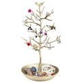 Jewelry Tree Necklace Earring Holder Modern Cute Bird Jewelry Stand for Women Girls Teen Gold - color: Gold