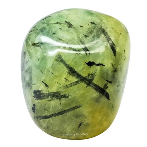 Amazing Gemstone Prehnite Crystal Tumbled Stones Polished Rocks - Natural Gem Stones for Healing - DIY Crystals for Protection (1 Piece) - color: Prehnite