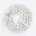 35pcs 10mm Matte Howlite Beads Natural Gemstone Beads Round Loose Beads for Jewelry Making - color: Matte Howlite, size: 10mm