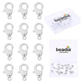 BEADIA Platinum Plated Lobster Clasps Non Tarnish 10mm 20pcs for Jewelry Making Findings - color: Lobster Clasps Platinum, size: 10mm