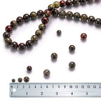 BEADIA Natural Dragon Blood Stone Round Loose Semi Gemstone Beads for Jewelry Making 8MM 44PCS - color: Dragon Blood Stone, size: 8mm