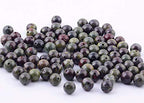Natural Stone Beads 100pcs 10mm Dragon Blood Stone Round Genuine Stone Beading Loose Gemstone DIY Smooth Beads for Bracelet Necklace Earrings Jewelry Making (Dragon Blood Stone Red, 10mm) - color: Dragon Blood Stone Red, size: 10mm