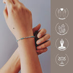 Natural Crystal Cut Bead Bracelet, 925 Silver Faceted Gemstone Jewelry for Women, Handmade Chakra Design Gift for Birthday Christmas Daily Wear - color: Blue Amazonite