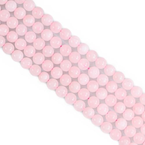 Natural Rose Quartz Beads 6mm Round Stone Beads for DIY Bracelets Necklace Earrings Making 60pcs - color: Rose Quartz, size: 6mm