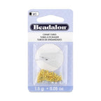 Beadalon Crimp Tubes, Size #1, Gold Color, 1.5 g, Approx. 160 pc - color: Gold, size: Size #1, 160 pc