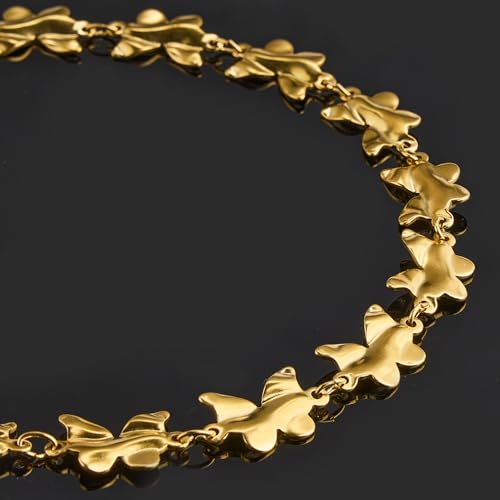 UMAOKANG 2 Meters Gold Plated Stainless Steel Chains for Jewelry Making Butterfly Chain Link Jewelry DIY Supplies - color: Gold Butterfly