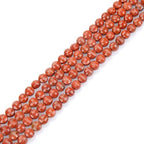 Adabele 15 Inch Natural Red Jasper Gemstone 6mm Faceted Flat Round Coin Loose Beads Gem Stone Spacer (59-64pcs) for Jewelry Making GZ13-7 - color: Red Jasper, size: 15 Inch/1 Strand