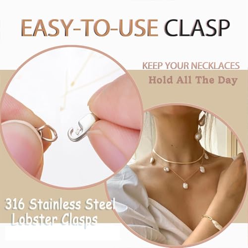Dailyacc 925 Sterling Silver Lobster Clasp with Closed Jump Rings Gold Necklace Clasps and Closures for Jewelry Bracelet Extender,Made in Italy - color: 6pcs Silver, size: 0.47IN/12MM